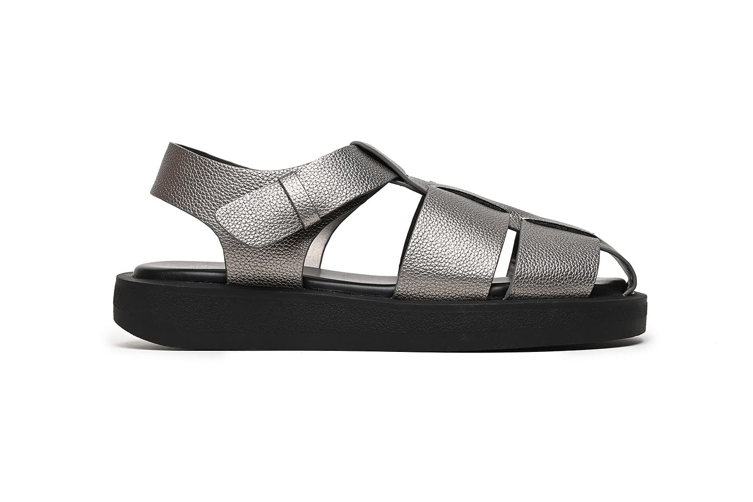 Cuple Textured Row Women'S Fisherman Sandals Pewter – Cuple