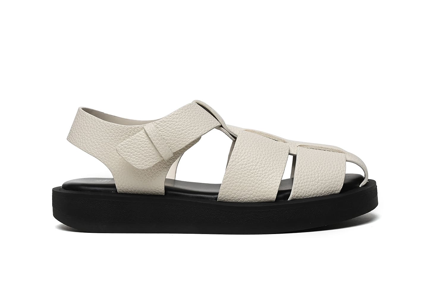 Cuple Textured Row Women'S Fisherman Sandals White – Cuple