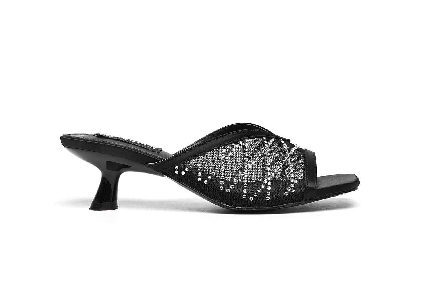 Cuple Embellished Heeled Sandals in Black – Cuple