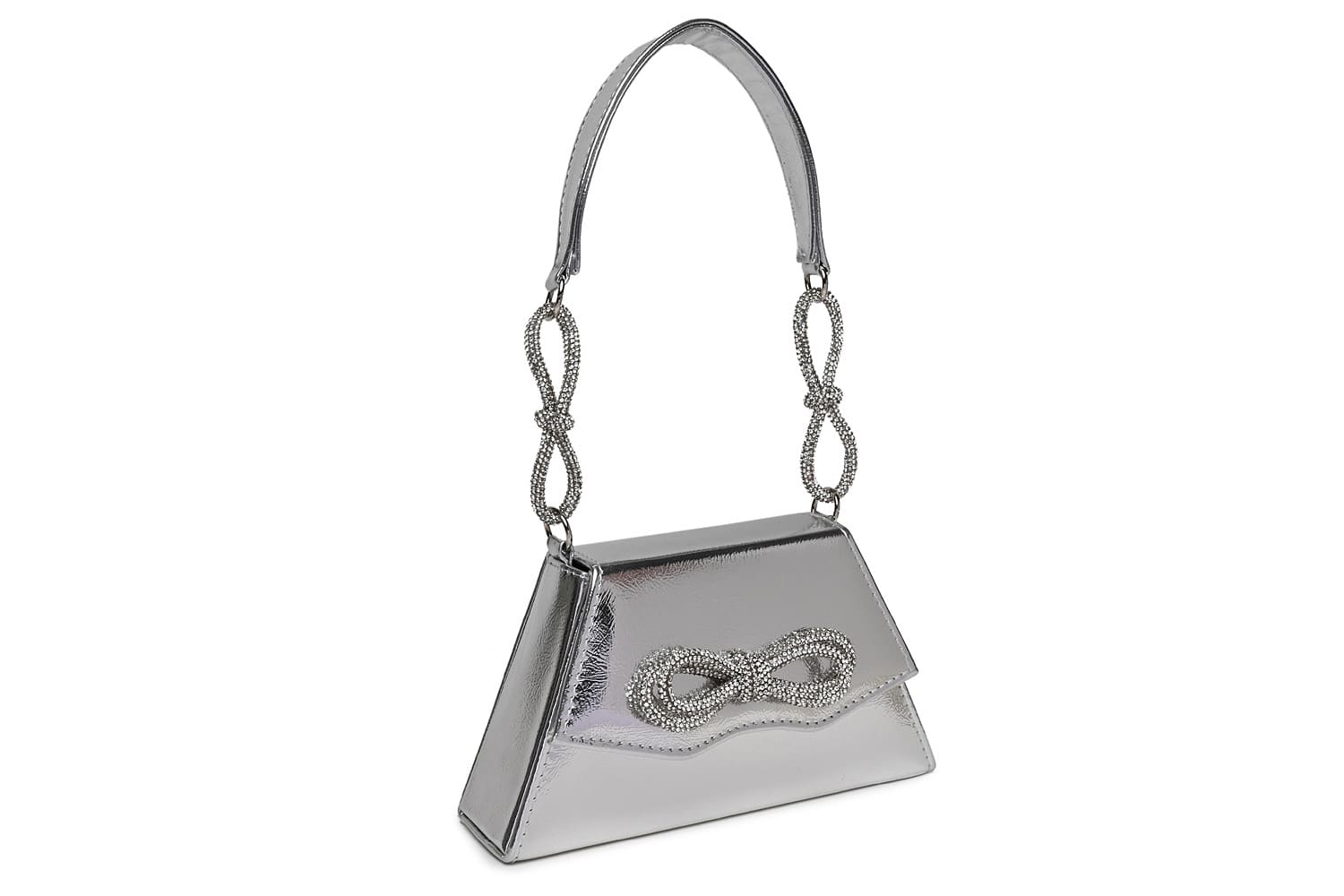 Embellished on sale silver bag