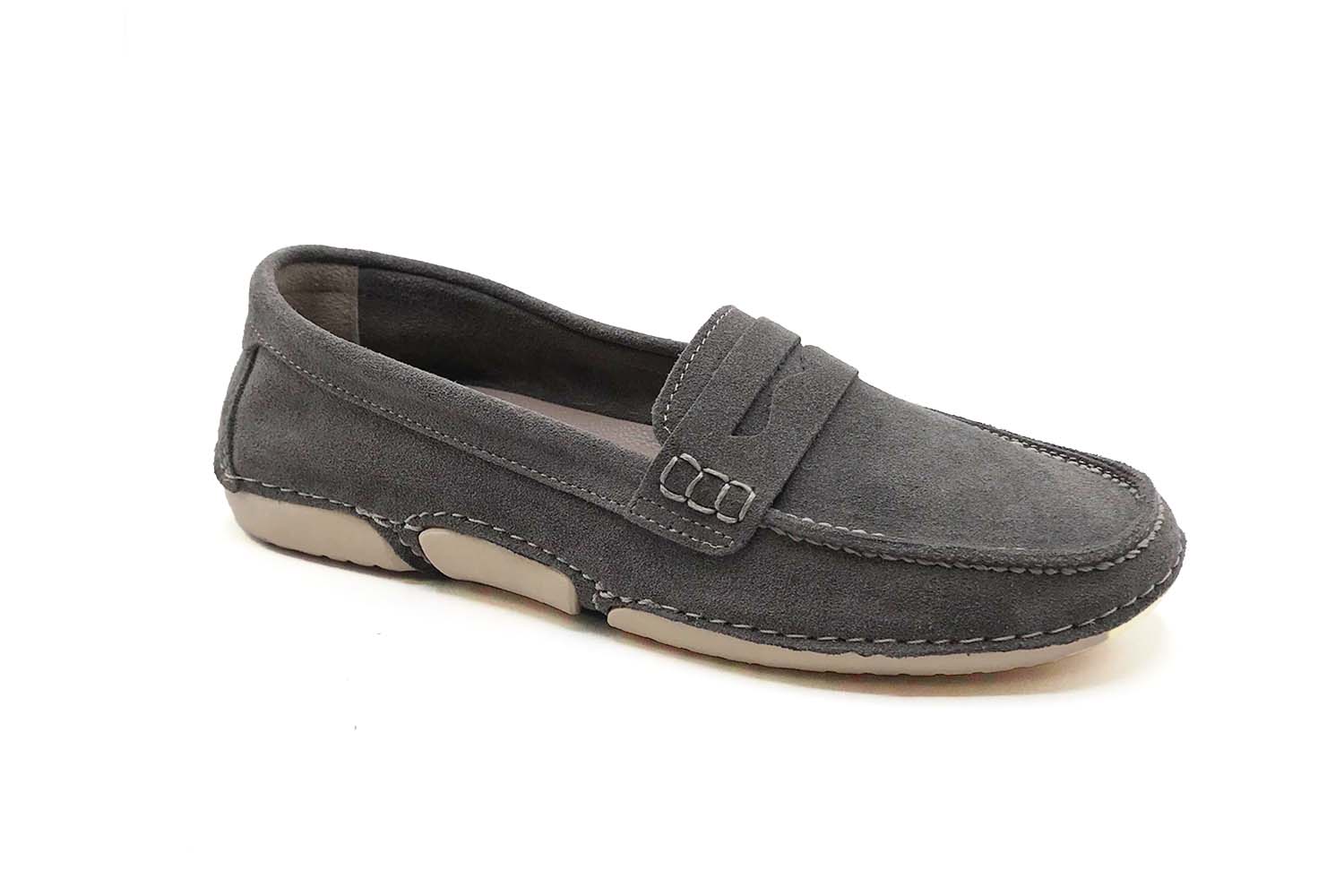 Cuple Suede Slip-on Loafers in Grey – Cuple