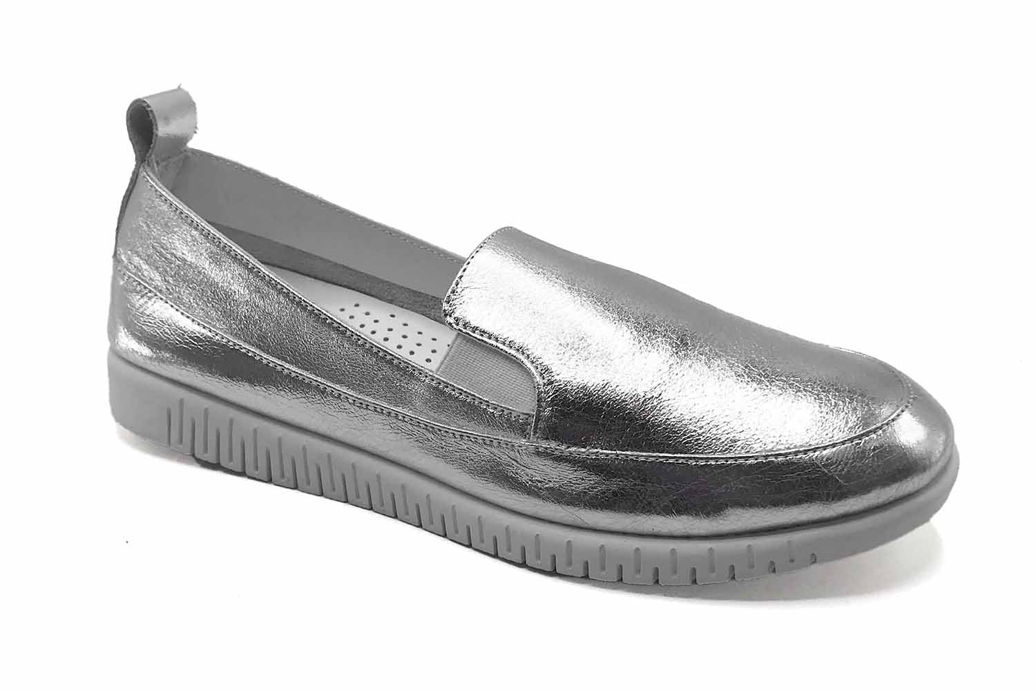Cuple Slip on Sneakers In Silver Cuple