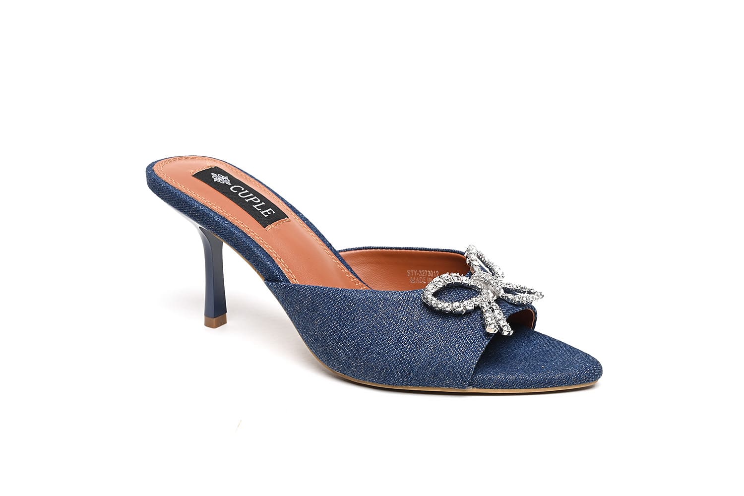 Dark blue sales heeled sandals