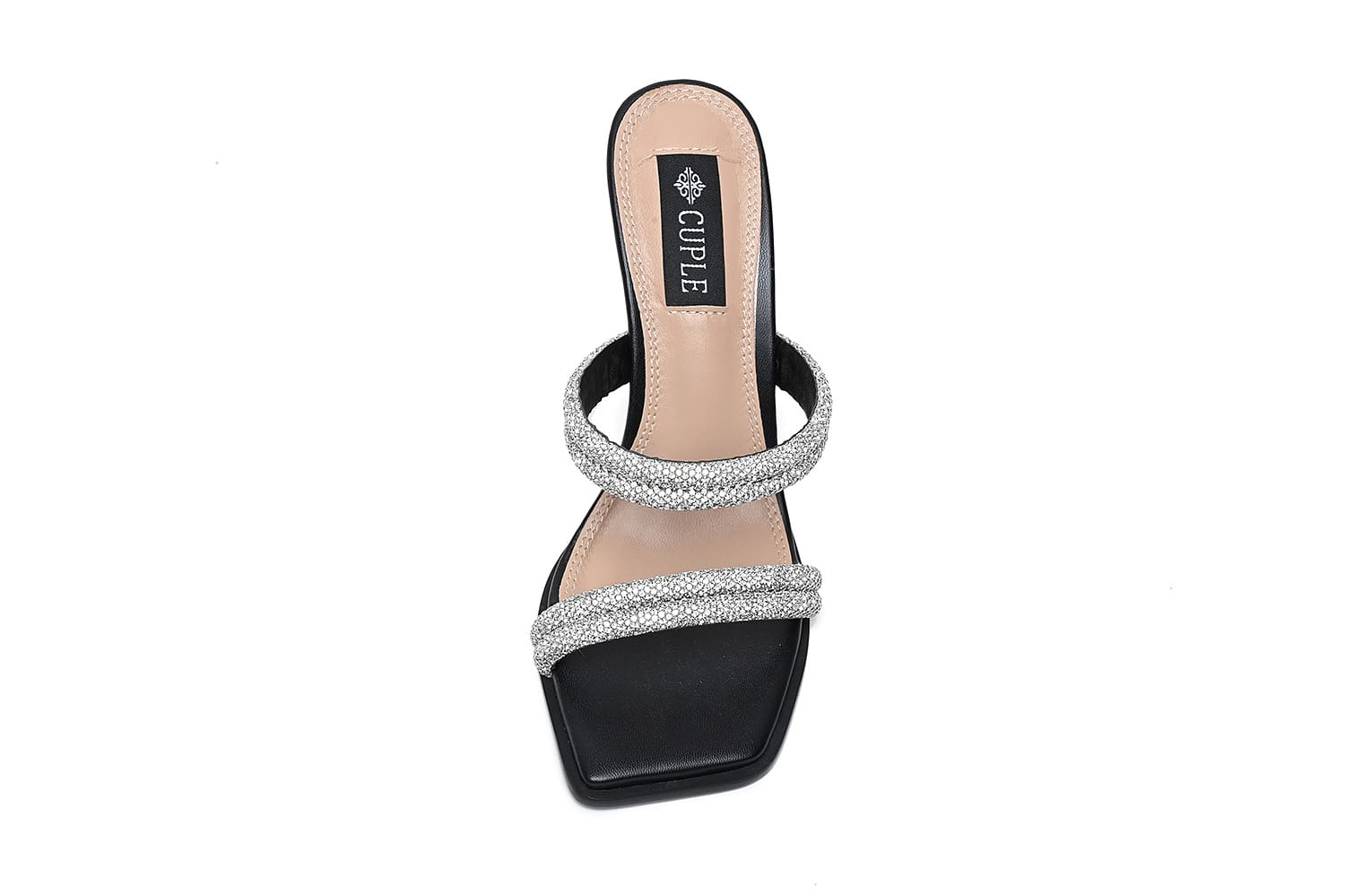 Cuple Embellished Heel Sandals Black – Cuple