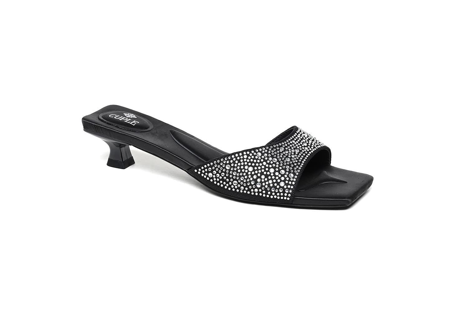 Cuple Embellished Heeled Sandals Black – Cuple
