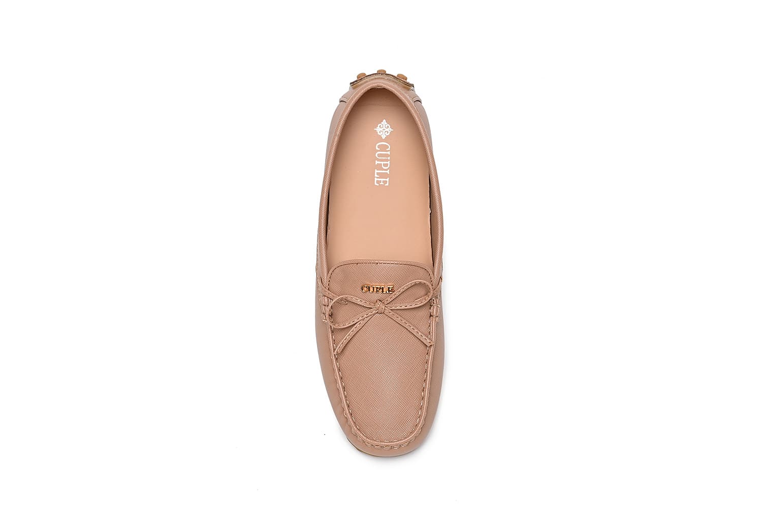 Cuple Leather Flat Loafers Nude – Cuple