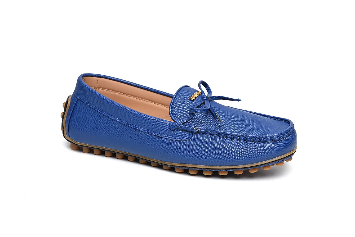 Cuple Leather Flat Loafers Navy – Cuple