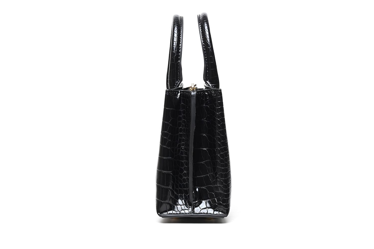 Cuple Croc Textured Shoulder Handbag Black – Cuple