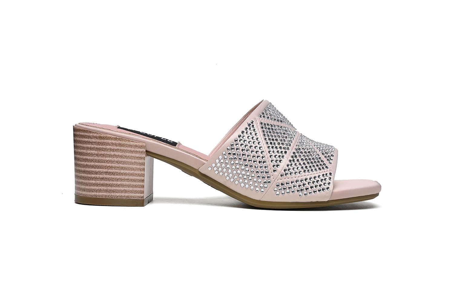Cuple Embellished Block Heel Sandals Pink – Cuple